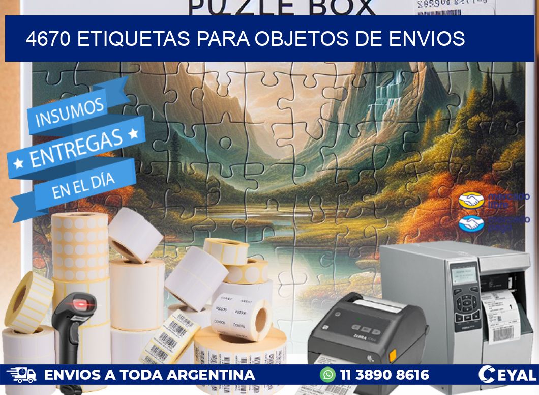 4670 Etiquetas para objetos de envios