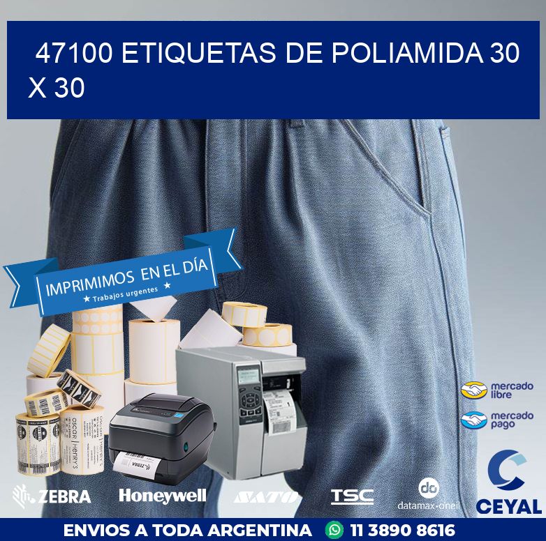 47100 ETIQUETAS DE POLIAMIDA 30 X 30