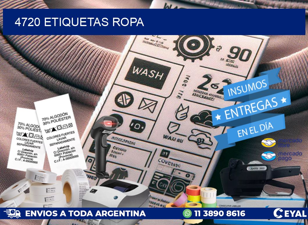 4720 ETIQUETAS ROPA