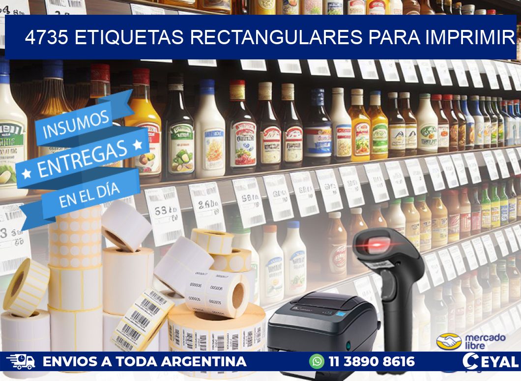 4735 etiquetas rectangulares para imprimir