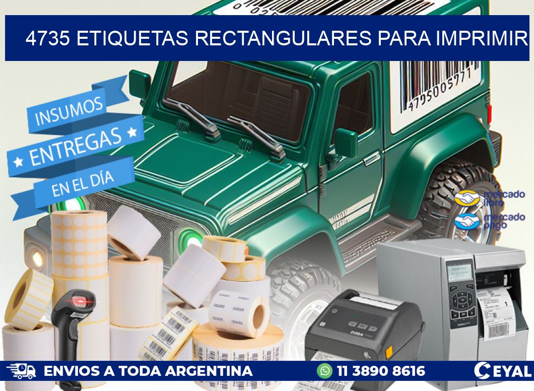 4735 etiquetas rectangulares para imprimir