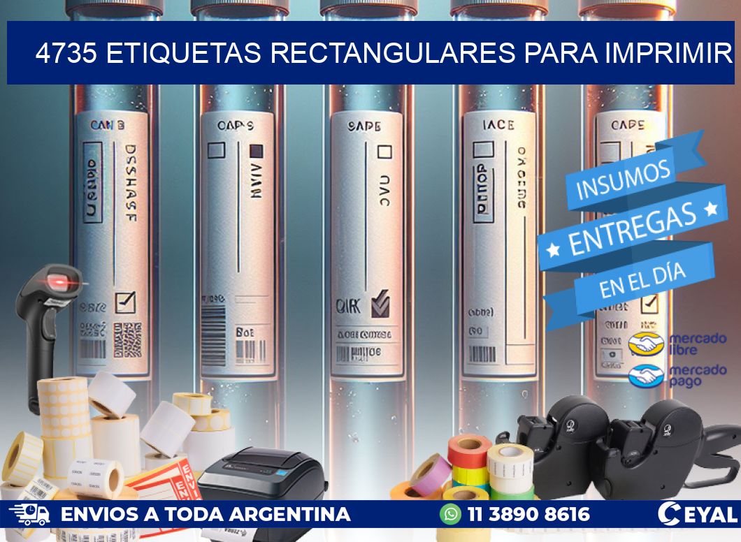 4735 etiquetas rectangulares para imprimir