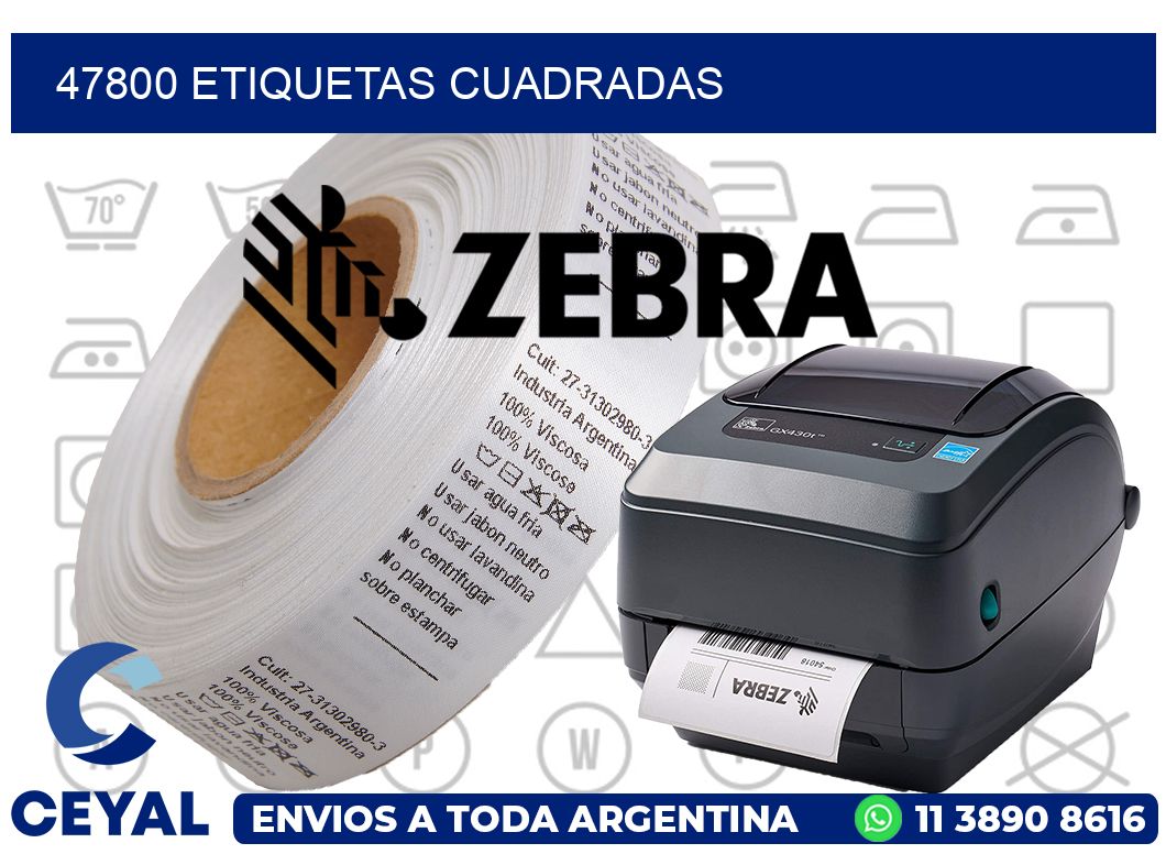 47800 Etiquetas cuadradas