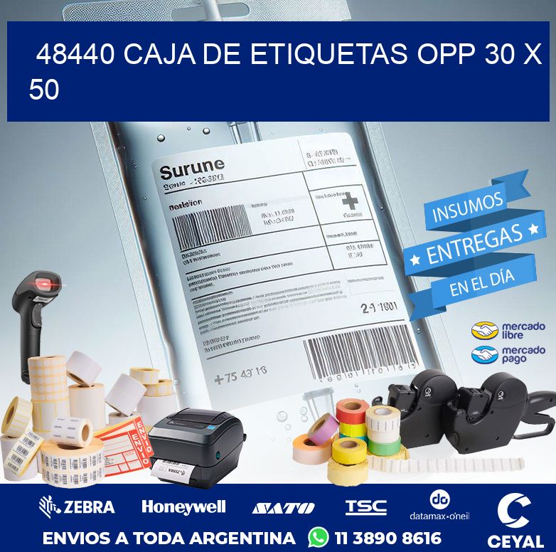 48440 CAJA DE ETIQUETAS OPP 30 X 50