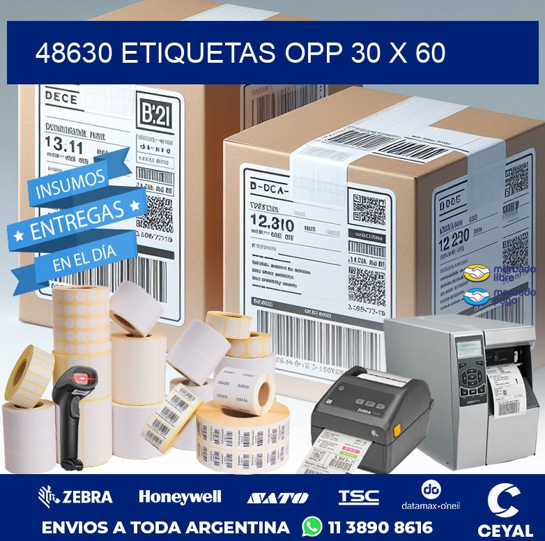 48630 ETIQUETAS OPP 30 X 60