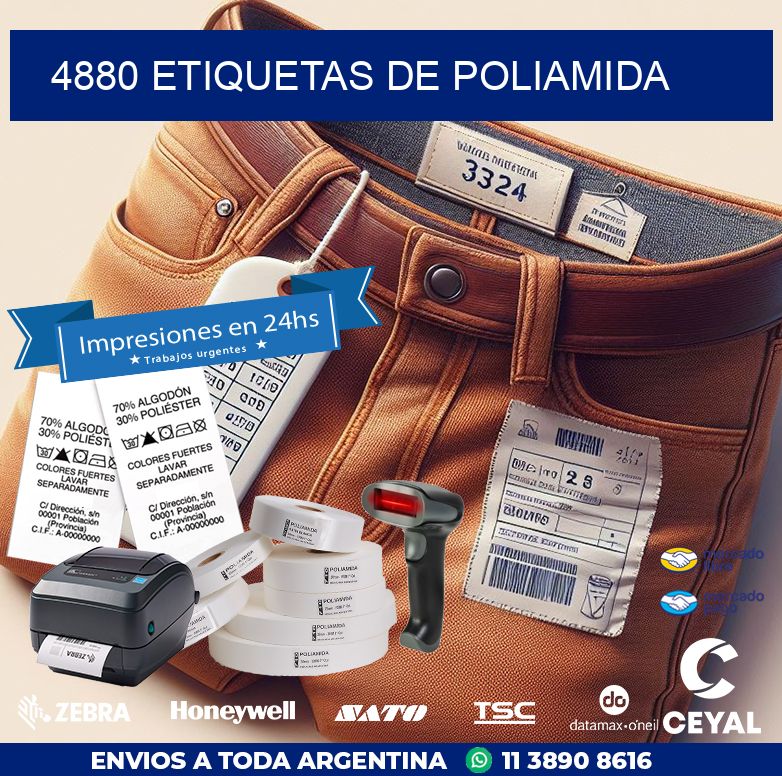 4880 ETIQUETAS DE POLIAMIDA