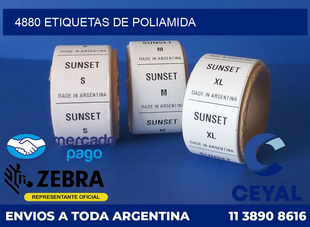4880 ETIQUETAS DE POLIAMIDA