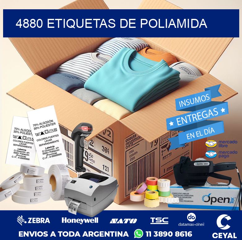 4880 ETIQUETAS DE POLIAMIDA