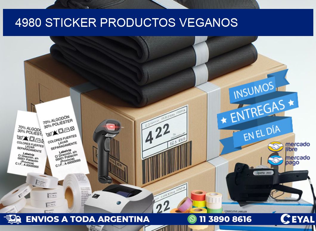 4980 STICKER PRODUCTOS VEGANOS