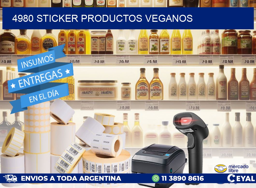 4980 STICKER PRODUCTOS VEGANOS