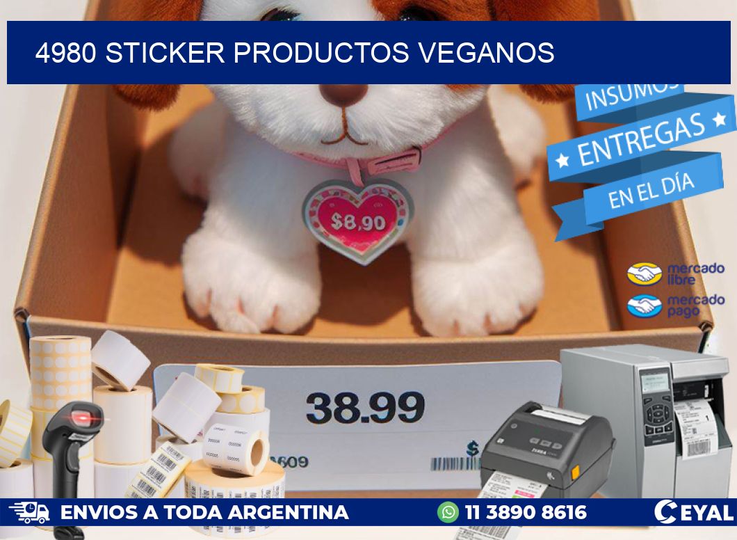 4980 STICKER PRODUCTOS VEGANOS