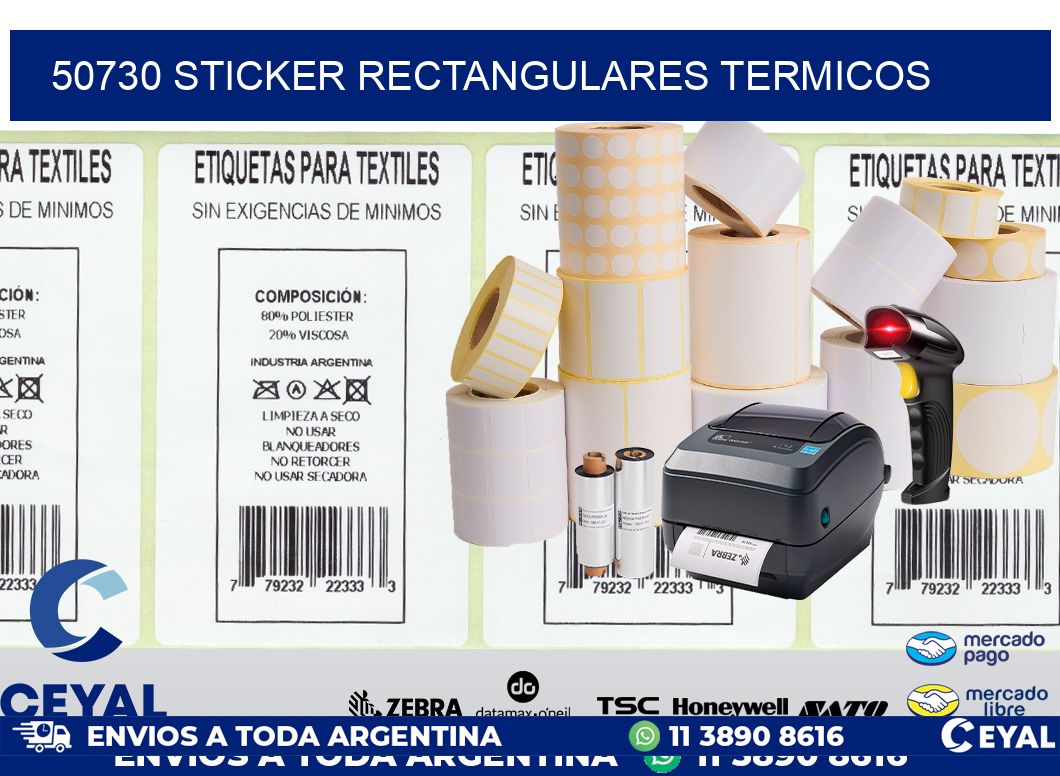50730 Sticker rectangulares termicos