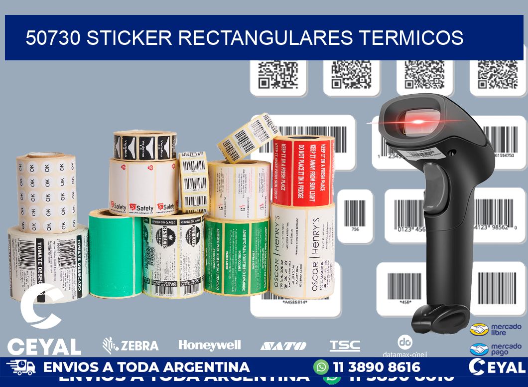 50730 Sticker rectangulares termicos