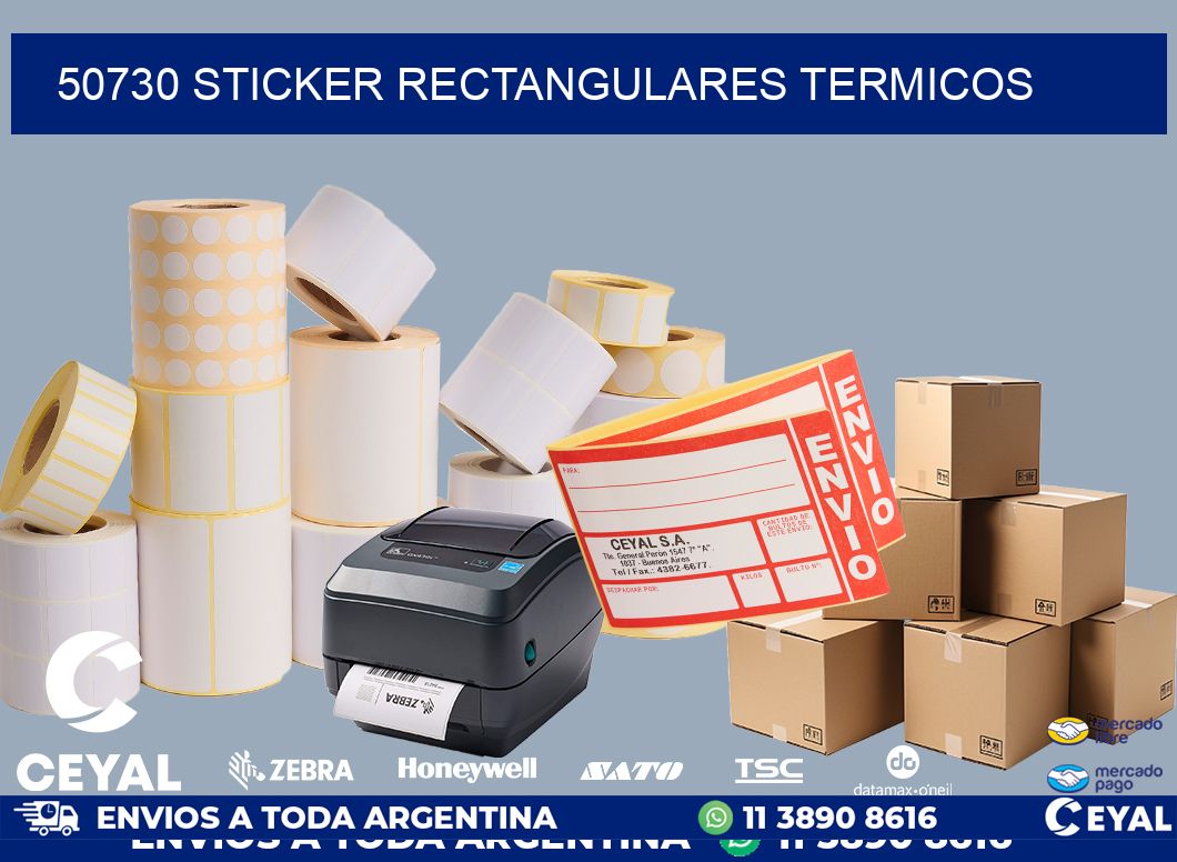 50730 Sticker rectangulares termicos