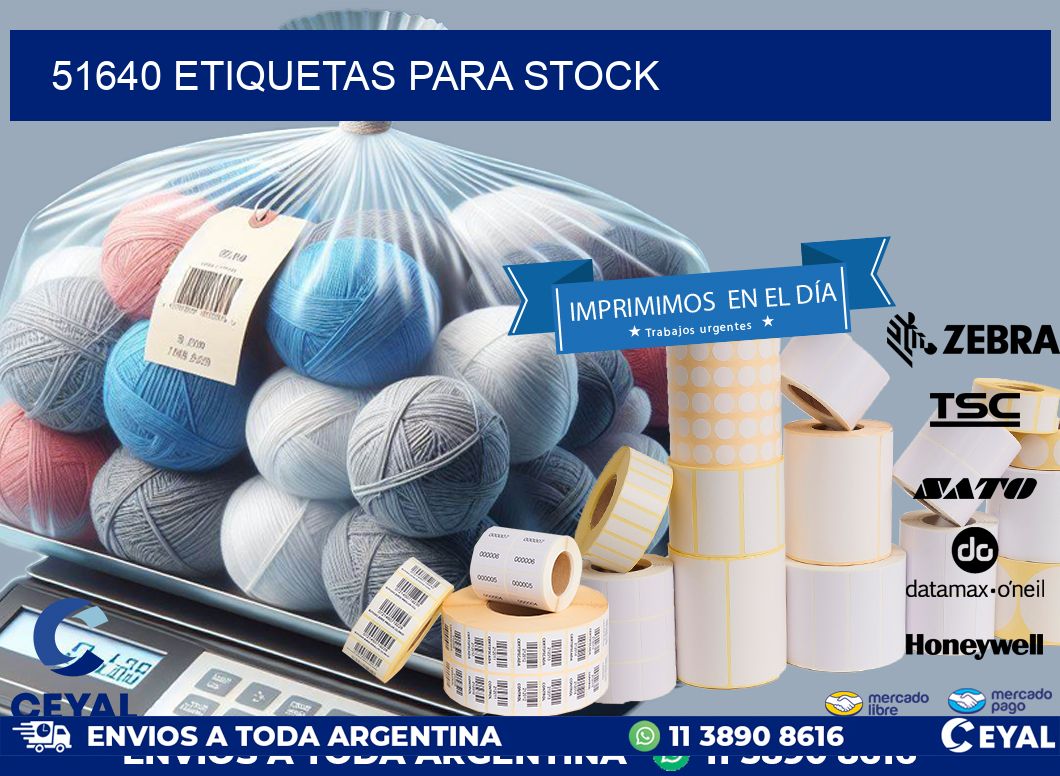 51640 ETIQUETAS PARA STOCK