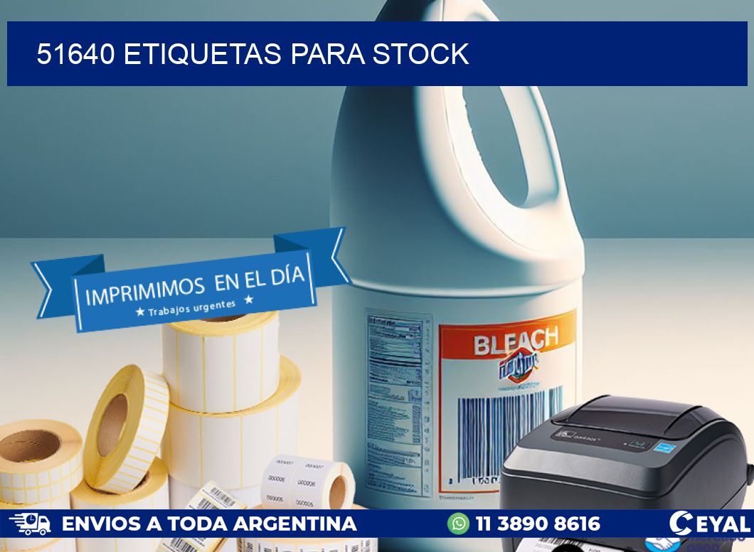 51640 ETIQUETAS PARA STOCK