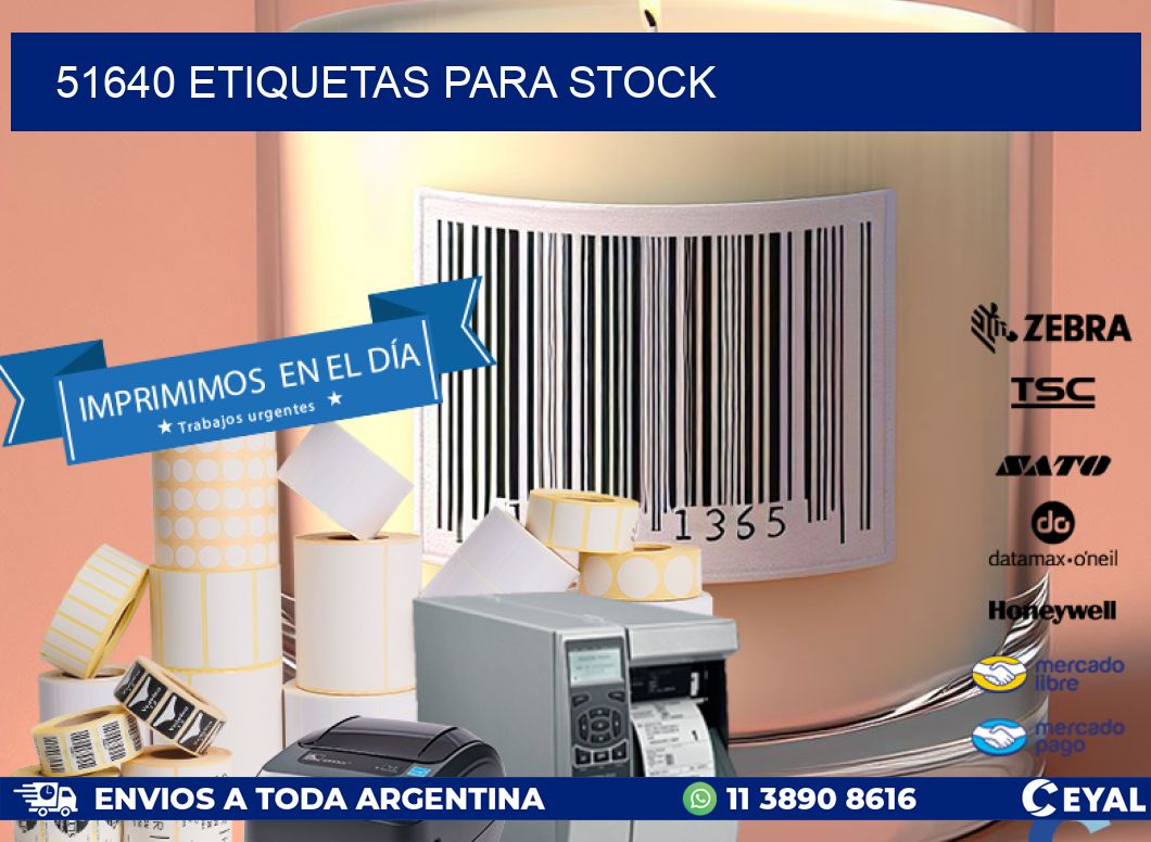 51640 ETIQUETAS PARA STOCK