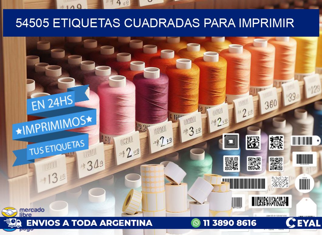 54505 etiquetas cuadradas para imprimir