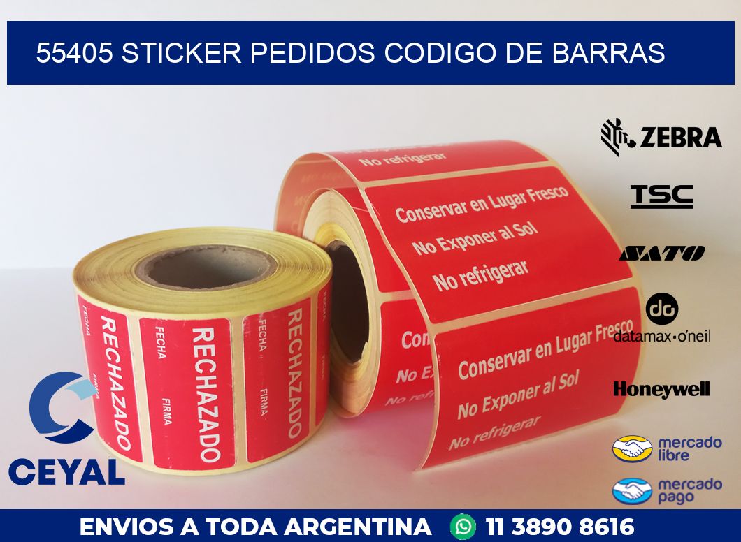 55405 STICKER PEDIDOS CODIGO DE BARRAS