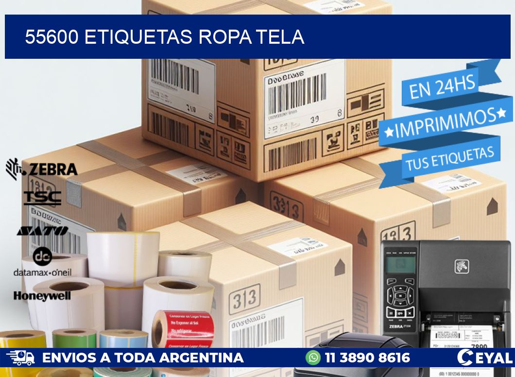 55600 ETIQUETAS ROPA TELA