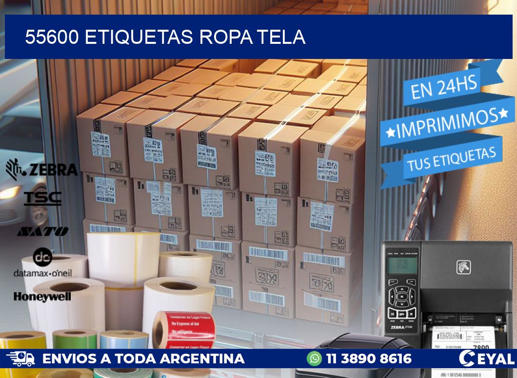 55600 ETIQUETAS ROPA TELA