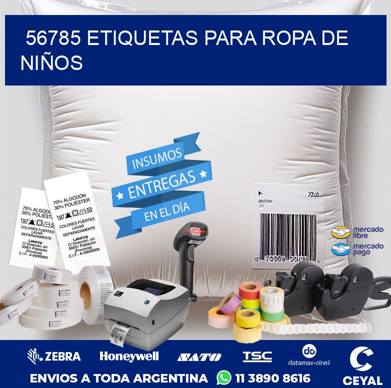 56785 ETIQUETAS PARA ROPA DE NIÑOS