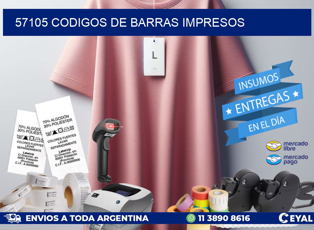 57105 Codigos de barras impresos