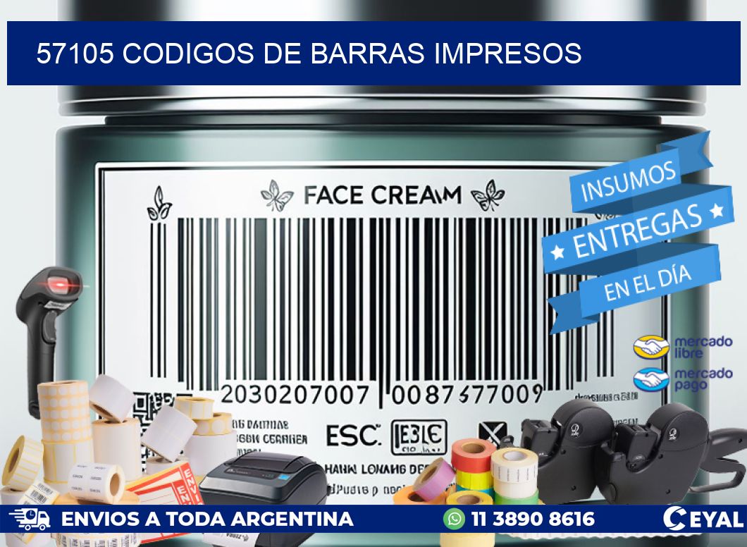 57105 Codigos de barras impresos