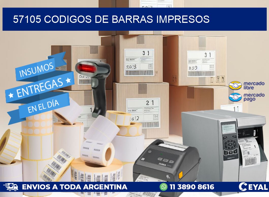 57105 Codigos de barras impresos