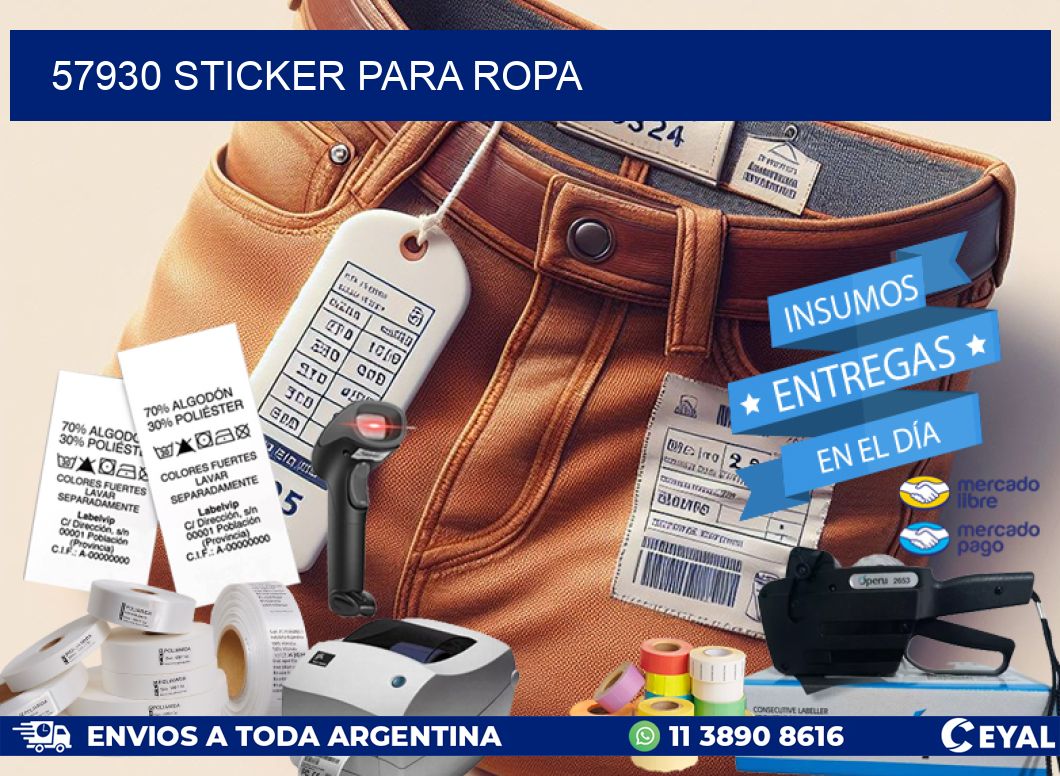 57930 STICKER PARA ROPA