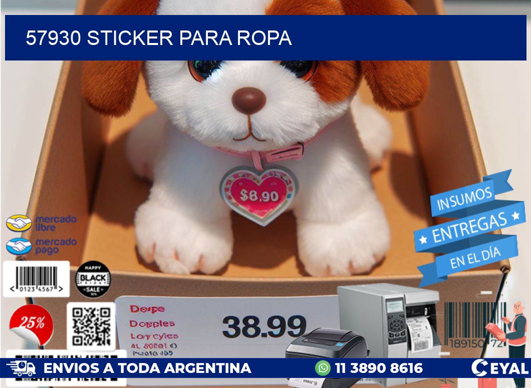 57930 STICKER PARA ROPA