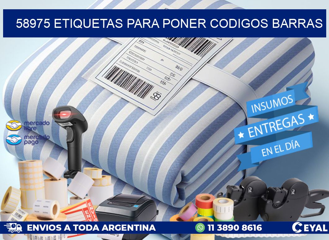 58975 ETIQUETAS PARA PONER CODIGOS BARRAS