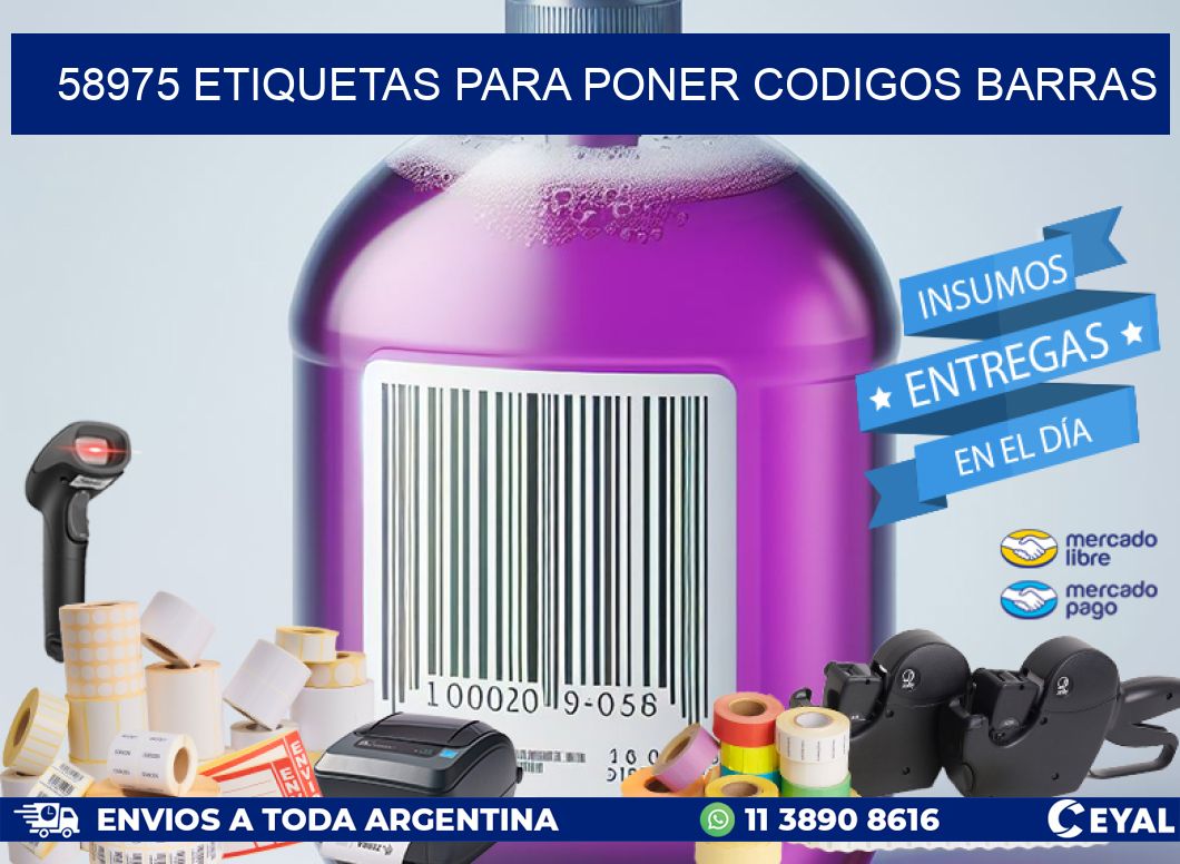 58975 ETIQUETAS PARA PONER CODIGOS BARRAS