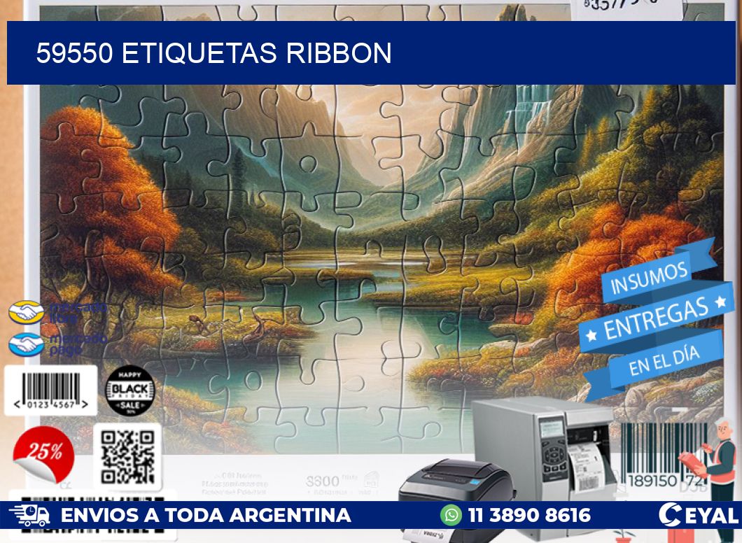 59550 ETIQUETAS RIBBON