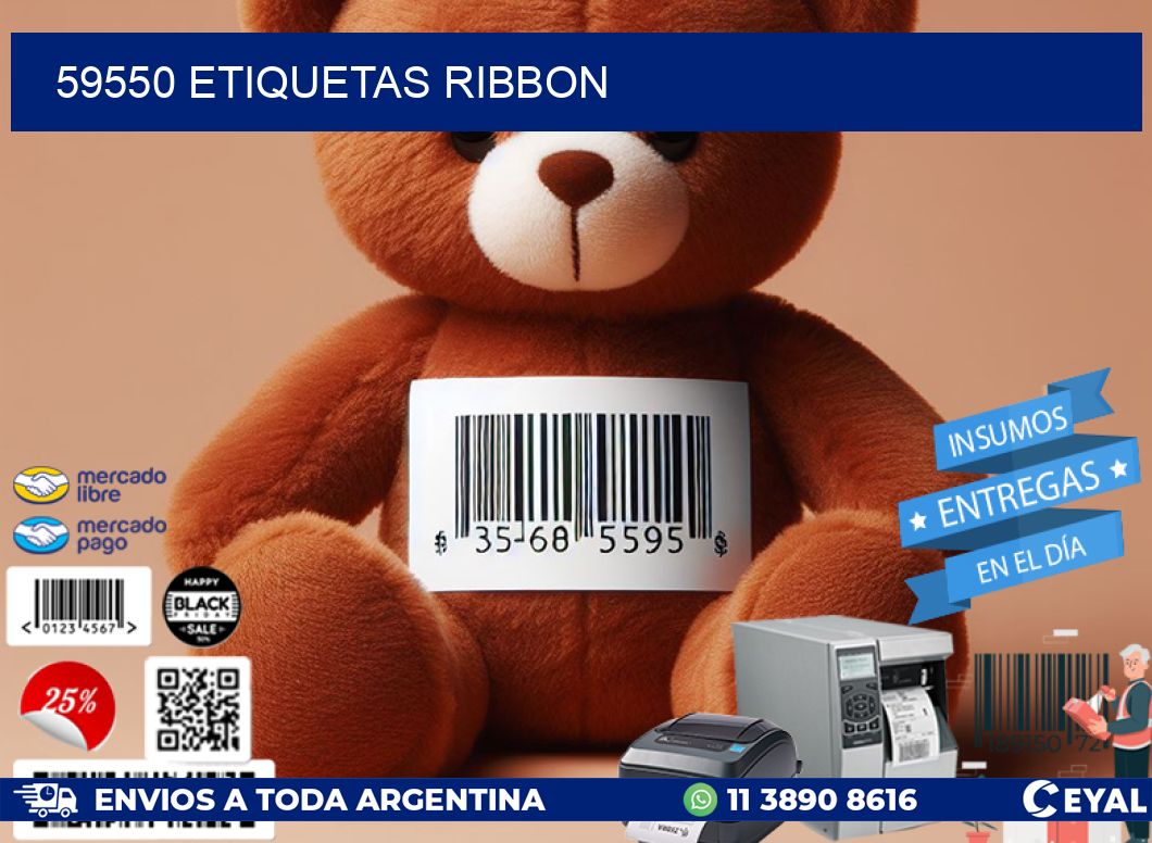 59550 ETIQUETAS RIBBON