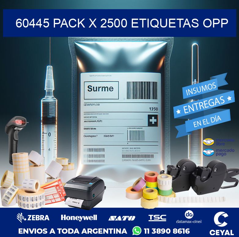 60445 PACK X 2500 ETIQUETAS OPP