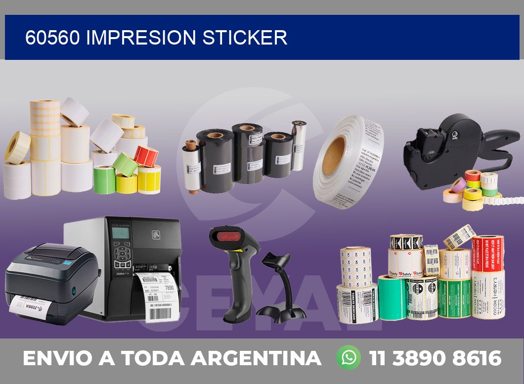 60560 Impresion sticker