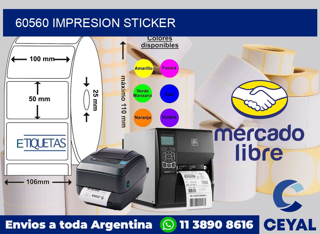 60560 Impresion sticker