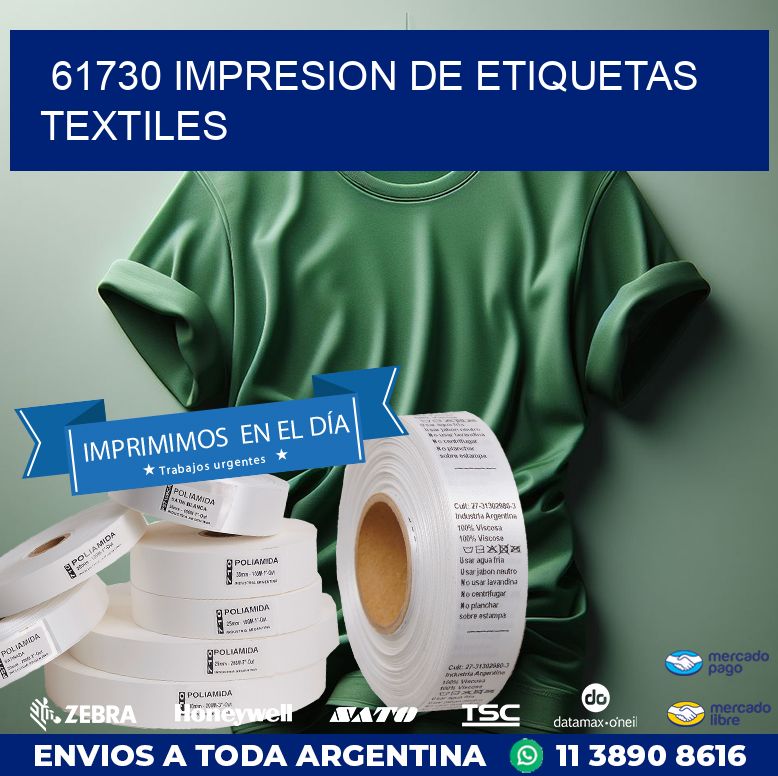 61730 IMPRESION DE ETIQUETAS TEXTILES
