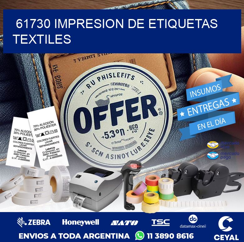 61730 IMPRESION DE ETIQUETAS TEXTILES