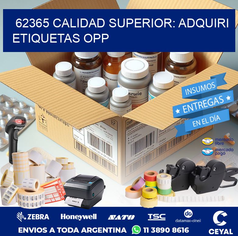 62365 CALIDAD SUPERIOR: ADQUIRI ETIQUETAS OPP