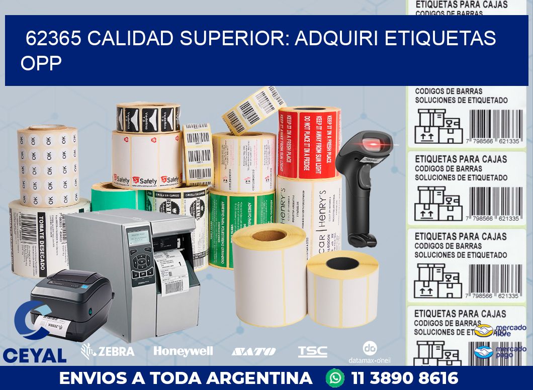 62365 CALIDAD SUPERIOR: ADQUIRI ETIQUETAS OPP