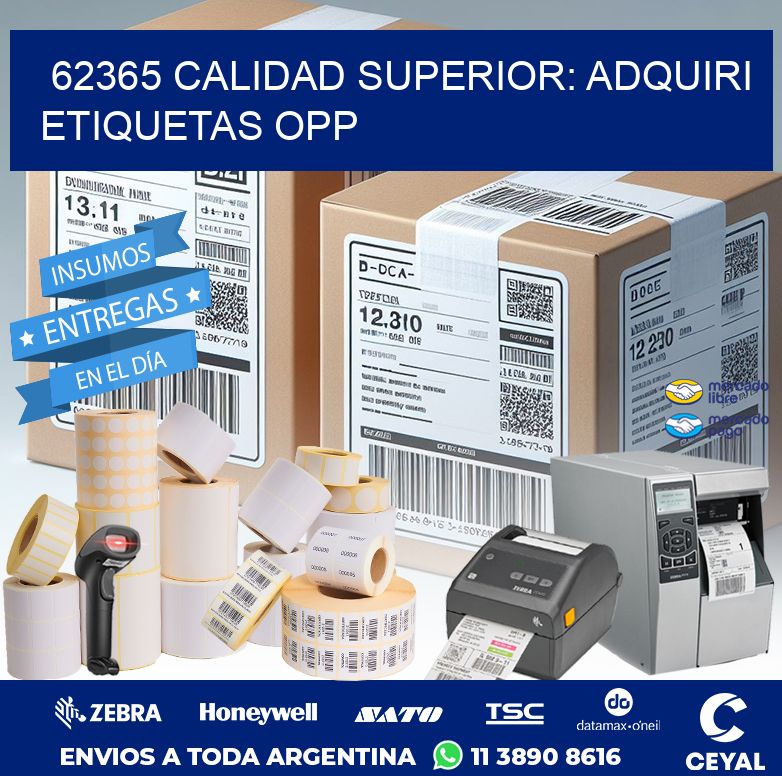 62365 CALIDAD SUPERIOR: ADQUIRI ETIQUETAS OPP