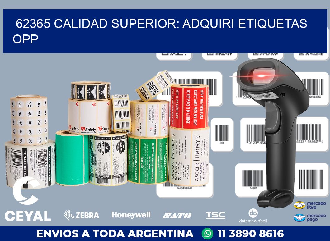62365 CALIDAD SUPERIOR: ADQUIRI ETIQUETAS OPP