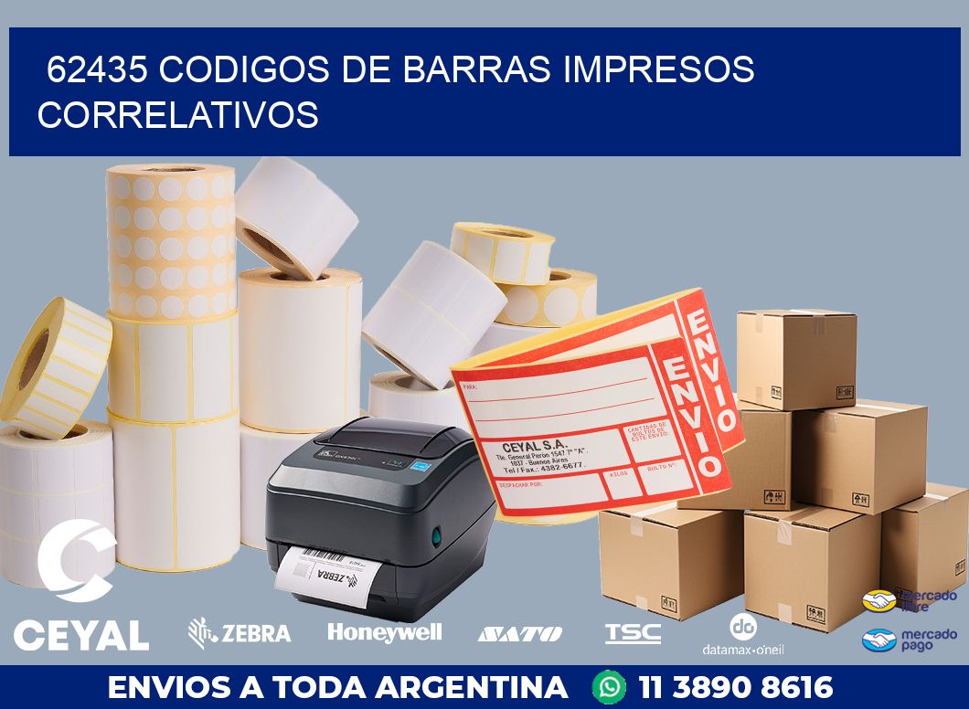 62435 codigos de barras impresos correlativos
