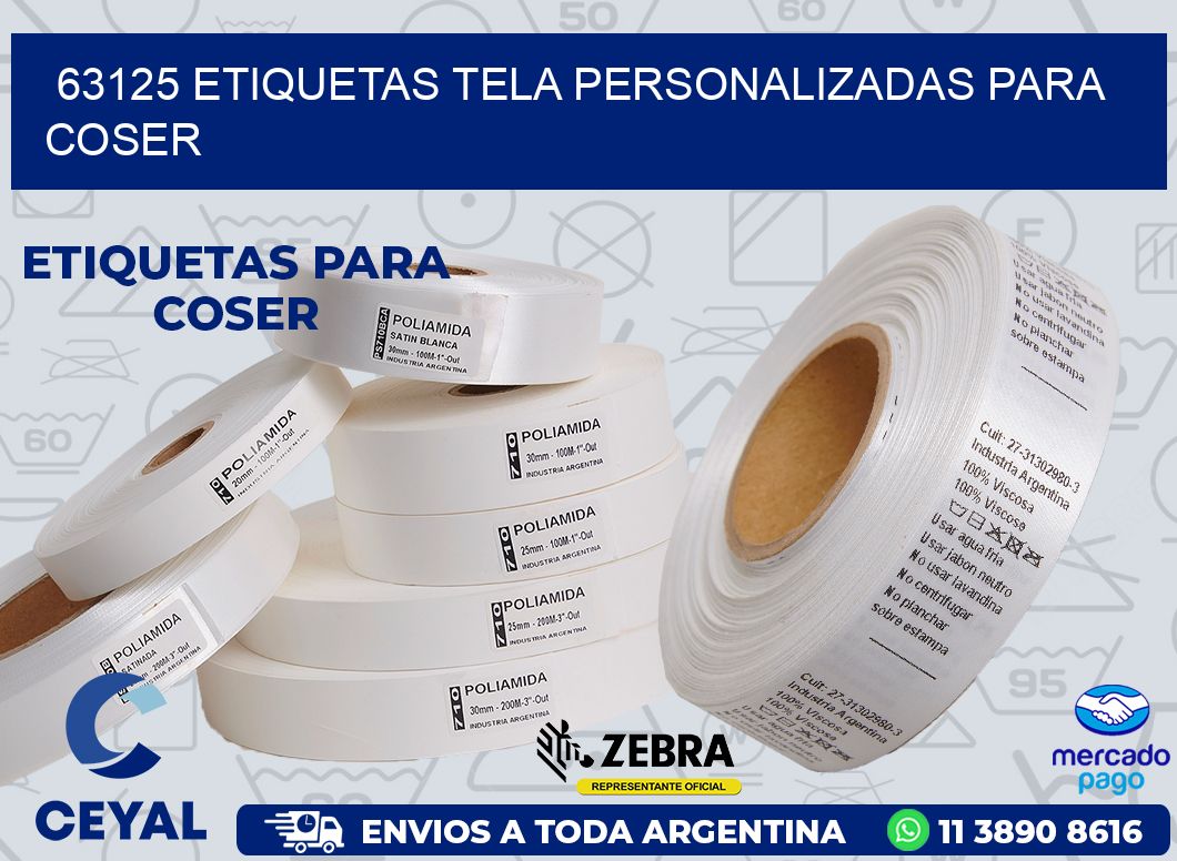 63125 ETIQUETAS TELA PERSONALIZADAS PARA COSER