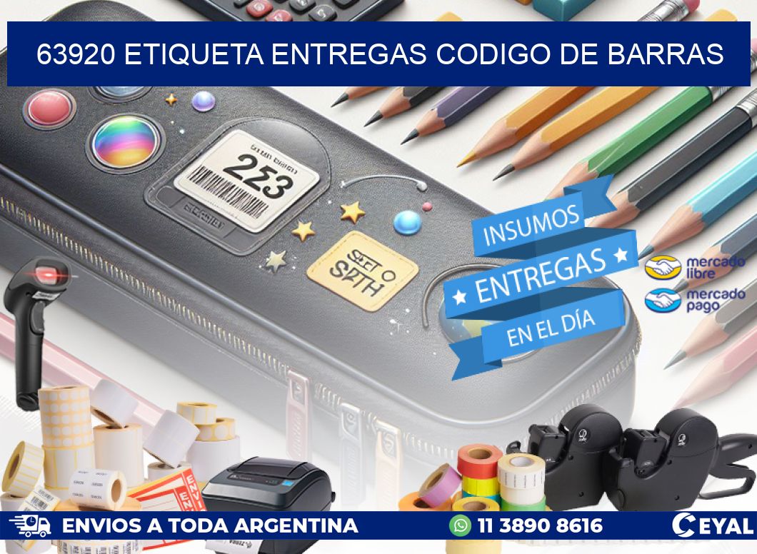 63920 ETIQUETA ENTREGAS CODIGO DE BARRAS