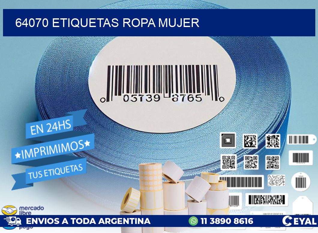 64070 ETIQUETAS ROPA MUJER