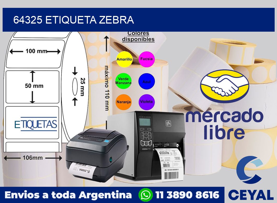 64325 ETIQUETA ZEBRA