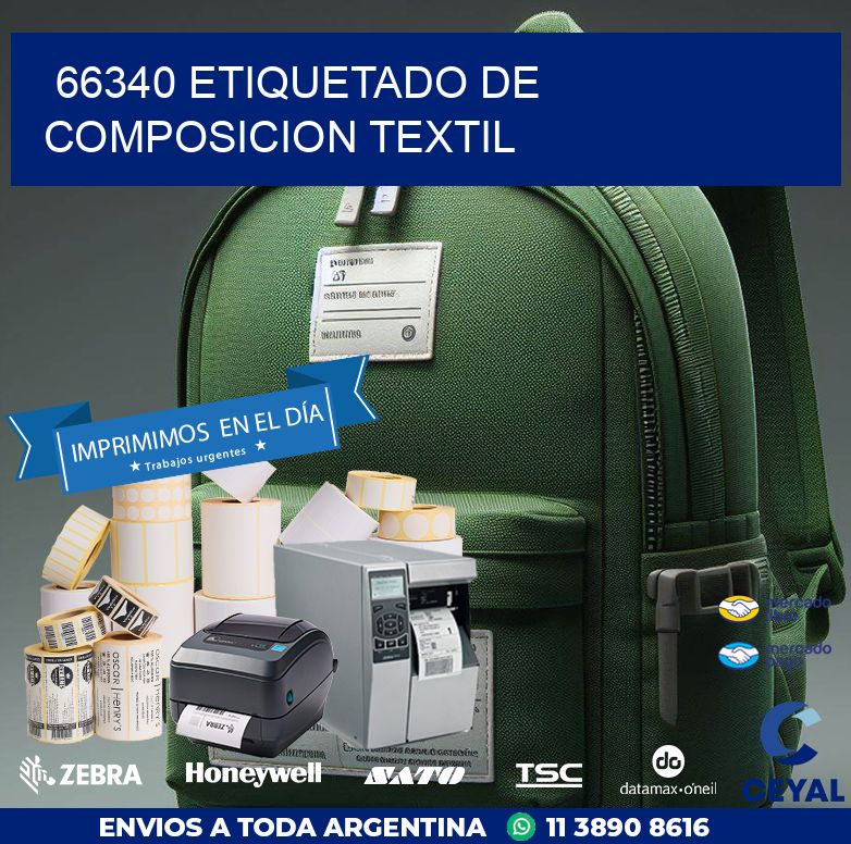 66340 ETIQUETADO DE COMPOSICION TEXTIL